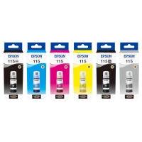 Epson EcoTank L8180 6'lı  115 ORİJİNAL Mürekkep Seti