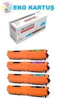 Hp Color LaserJet CP1025nw (126A) 4 RENK Muadil Toner